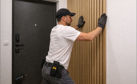 Стена в полоску: как деревянные рейки спасают любой интерьер — магия вертикального ритма Стена в полоску: как деревянные рейки спасают любой интерьер — магия вертикального ритма